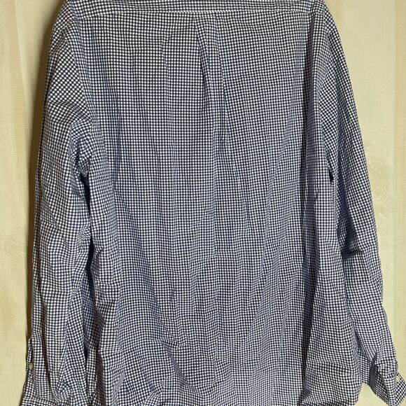 Ralph Lauren navy and white checked‎ long sleeve shirt, size XL - Picture 11 of 16
